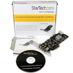 Startech Tarjeta PCI-Ex 4 Puertos USB 3.0 UASP - Adaptador