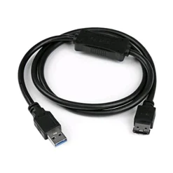 Startech USB3S2ESATA3 Adaptador USB 3.0/eSATA Disco Duro SSD 91cm Negro - Cable USB