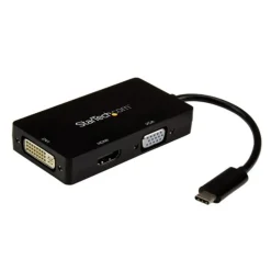 StarTech.com Adaptador USB-C Vídeo Multipuertos 3 en1 4K 30Hz鈥€疦egro - Adaptador