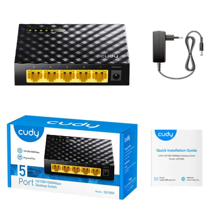 Switch Cudy GS105D Hub 5 Puertos