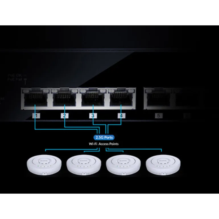 Switch D-Link DMS-108 8 Puertos 2,5G Negro