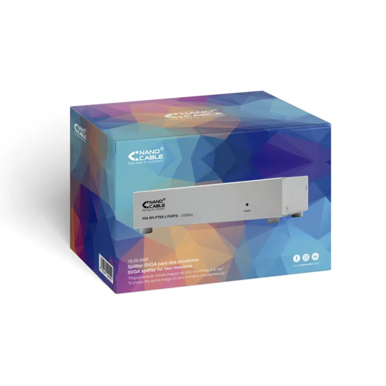 Switch KVM Nanocable 10.25.0002 SVGA 2 Monitores