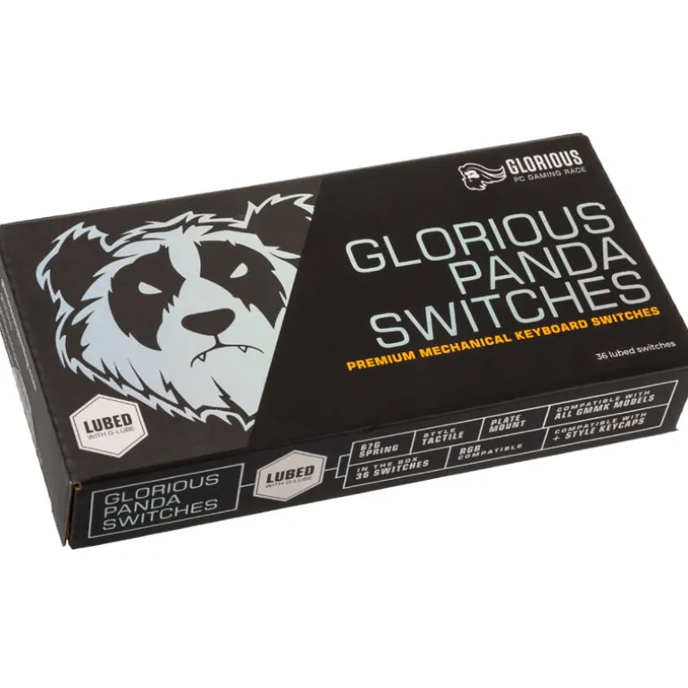 Switch Mecánico Glorious PC Gaming Race Pack 36 Panda Switches Prelubricados