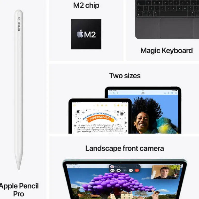 Tablet Apple iPad Air 2024 Wi-Fi + Cellular 13" M2 8GB 128GB Azul iPadOS