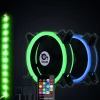 Talius Siroko Twin Pack Doble Aro RGB + Tira LED + Control Remote - Ventilador 12 cm