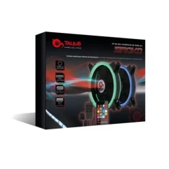 Talius Siroko Twin Pack Doble Aro RGB + Tira LED + Control Remote - Ventilador 12 cm
