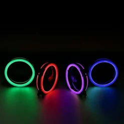 Talius Siroko Twin Pack Doble Aro RGB + Tira LED + Control Remote - Ventilador 12 cm