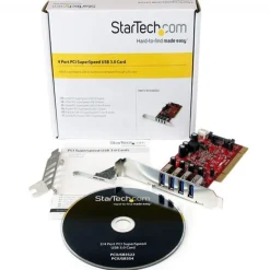 Tarjeta Adaptador Startech PCI USB 3.0 4 Puertos LP4 SATA