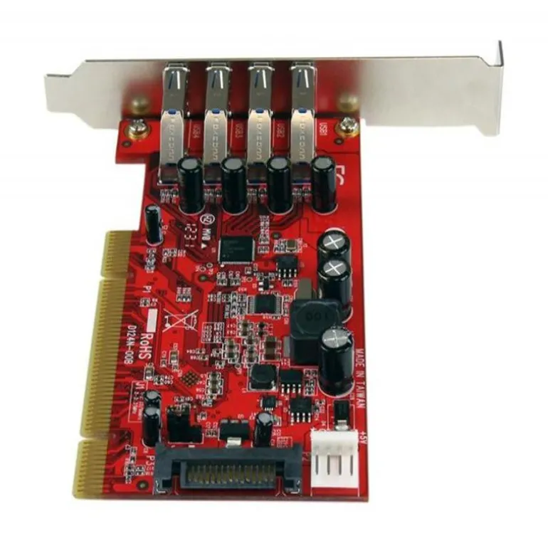 Tarjeta Adaptador Startech PCI USB 3.0 4 Puertos LP4 SATA
