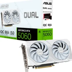 Tarjeta Gráfica Asus Dual GeForce RTX 5060 White OC Edition 8GB GDDR7 DLSS4
