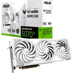 Tarjeta Gráfica Asus TUF Gaming RTX 5070 Ti OC White Edition 16GB GDDR7 DLSS4