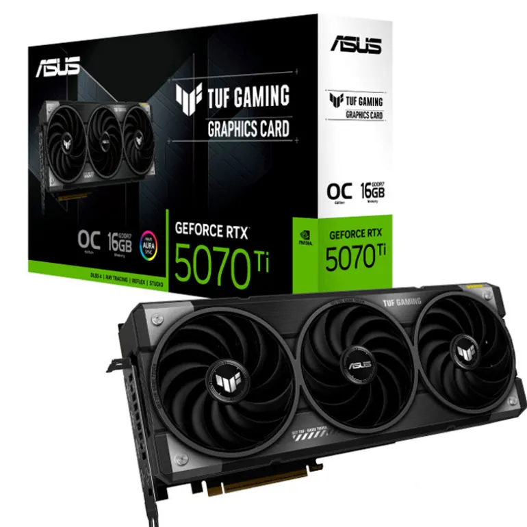 Tarjeta Gráfica Asus TUF Gaming GeForce RTX 5070 Ti OC 16GB GDDR7 DLSS4