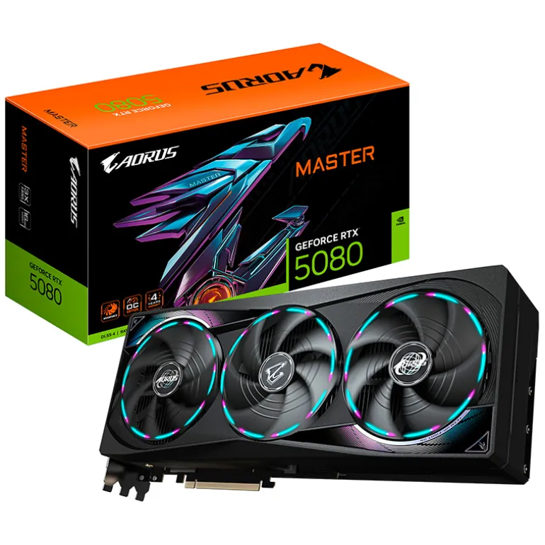 Tarjeta Gráfica Gigabyte AORUS GeForce RTX 5080 Master 16GB GDDR7 DLSS4