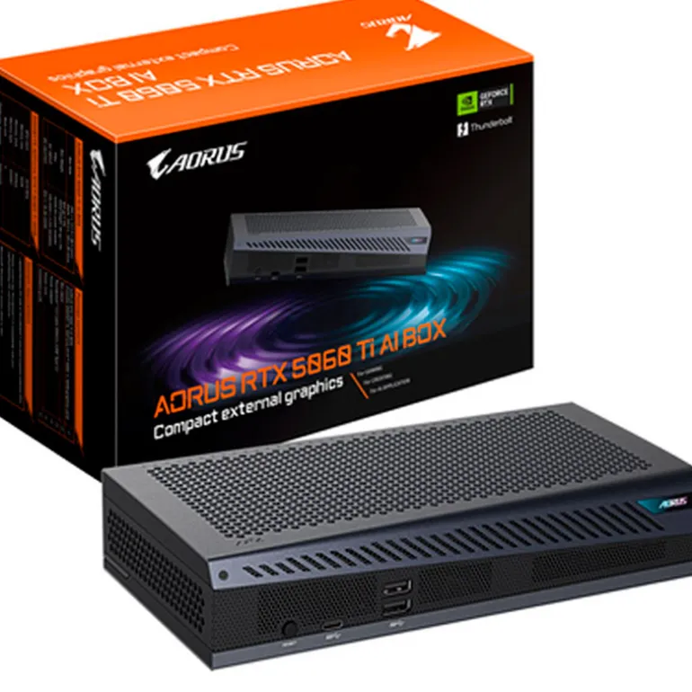 Tarjeta Gráfica Gigabyte AORUS RTX 5060 Ti AI BOX 16GB GDDR7 DLSS4 RGB Externa