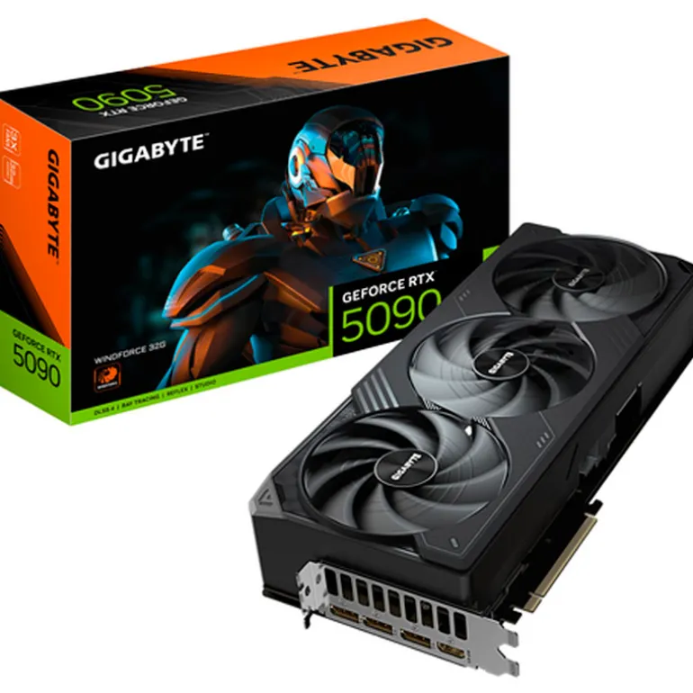 Tarjeta Gráfica Gigabyte GeForce RTX 5090 WindForce OC 32GB GDDR7 DLSS4