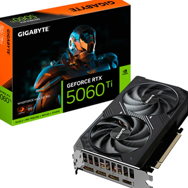 Tarjeta Gráfica Gigabyte GeForce RTX 5060 Ti Windforce Max OC 16GB GDDR7 DLSS4