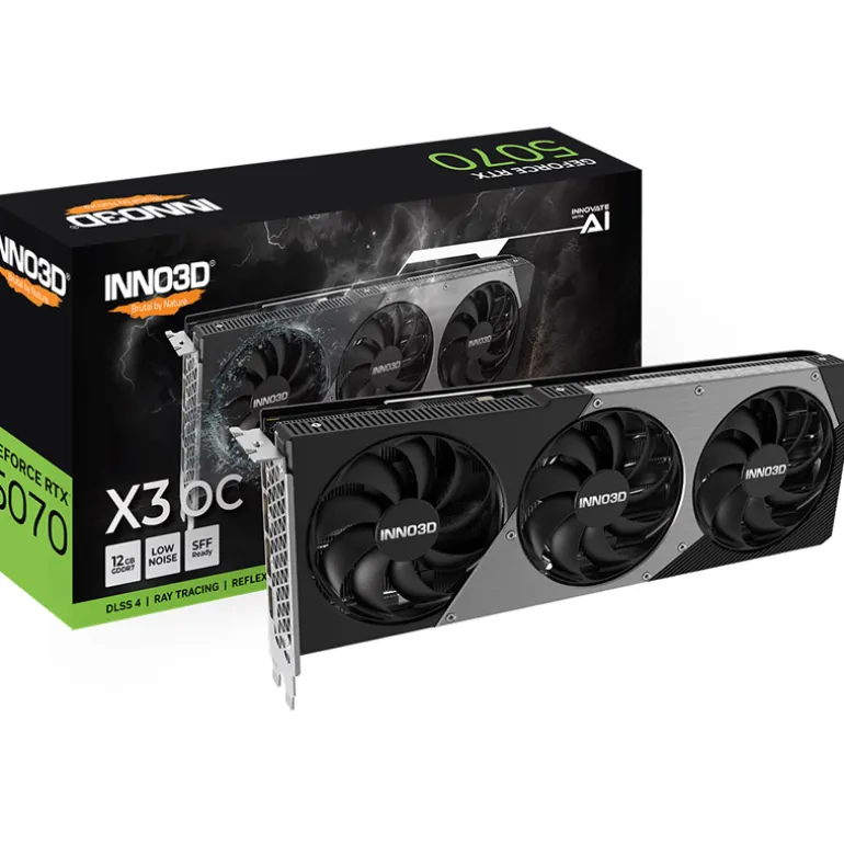 Tarjeta Gráfica INNO3D GeForce RTX 5070 X3 OC 12GB GDDR7 DLSS4