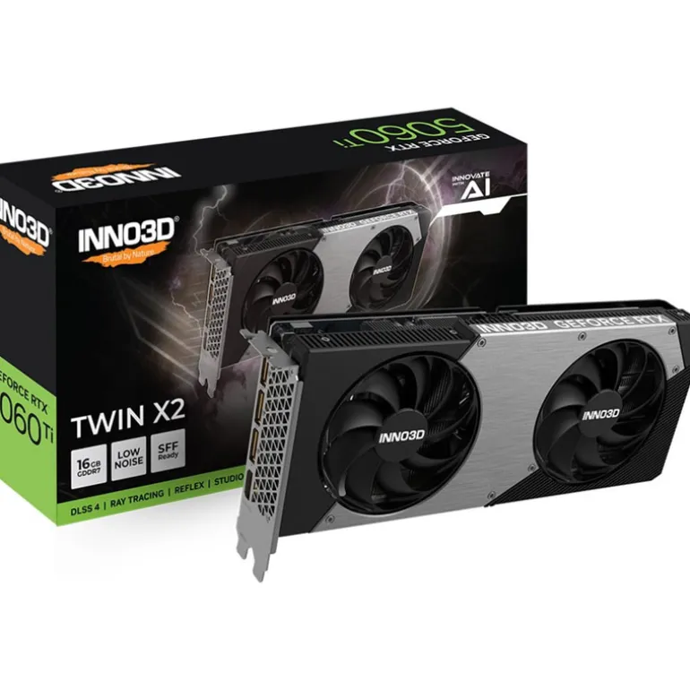 Tarjeta Gráfica INNO3D GeForce RTX 5060 Ti TWIN X2 16GB GDDR7 DLSS4