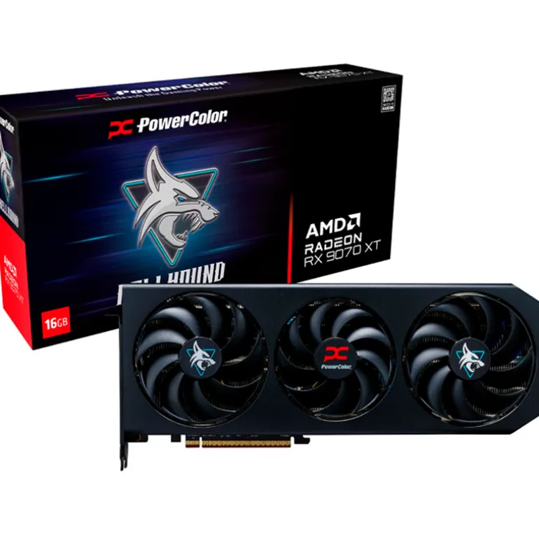 Tarjeta Gráfica PowerColor Hellhound AMD Radeon RX 9070 XT OC 16GB GDDR6