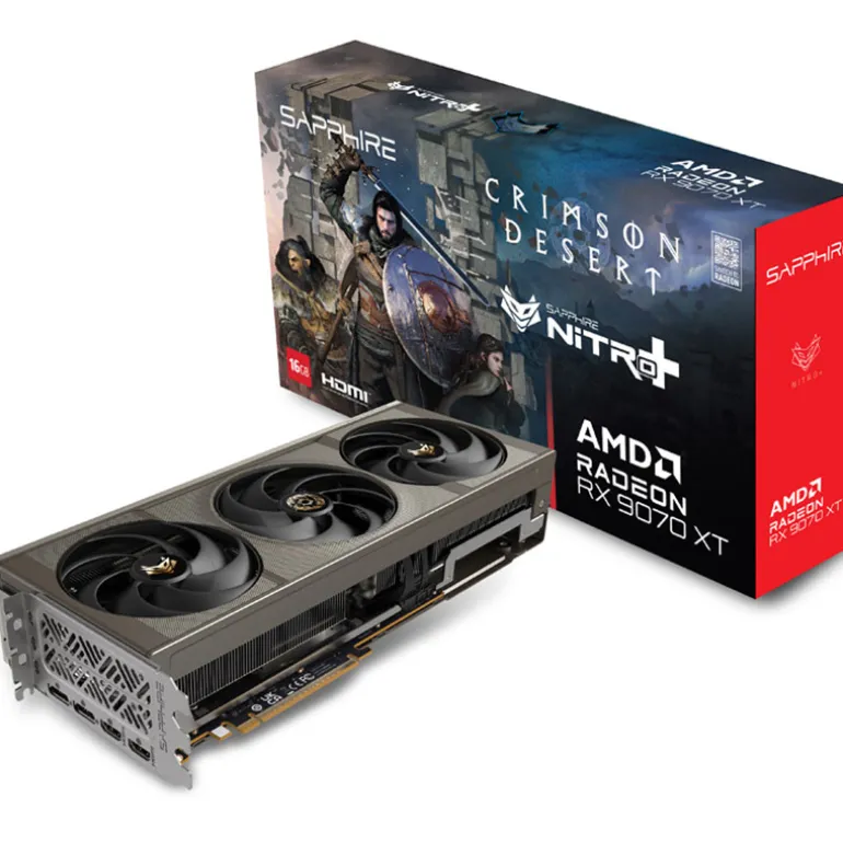 Tarjeta Gráfica Sapphire Nitro+ AMD Radeon RX 9070 XT Crimson Desert Version Gaming OC 16GB GDDR6