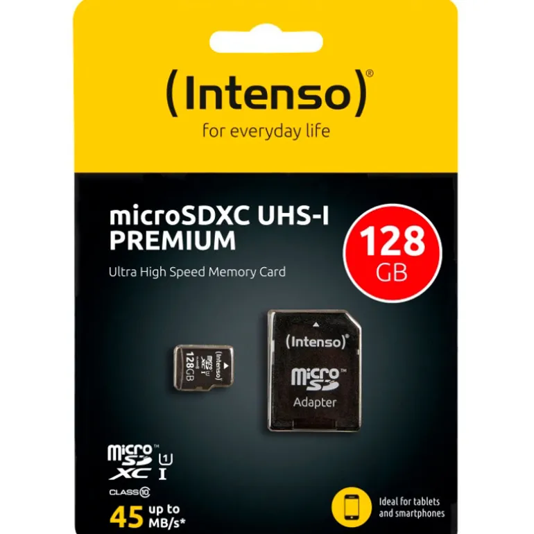 Tarjeta Memoria Intenso 3423491 microSDXC UHS-I Premium 128GB C/Adap