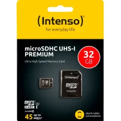 Tarjeta Memoria Intenso 3423480 microSD UHS-I Premium 32GB C/Adap