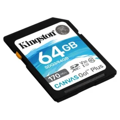 Tarjeta Memoria Kingston Canvas Go! Plus 64GB Clase 10 U3 V30