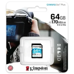 Tarjeta Memoria Kingston Canvas Go! Plus 64GB Clase 10 U3 V30