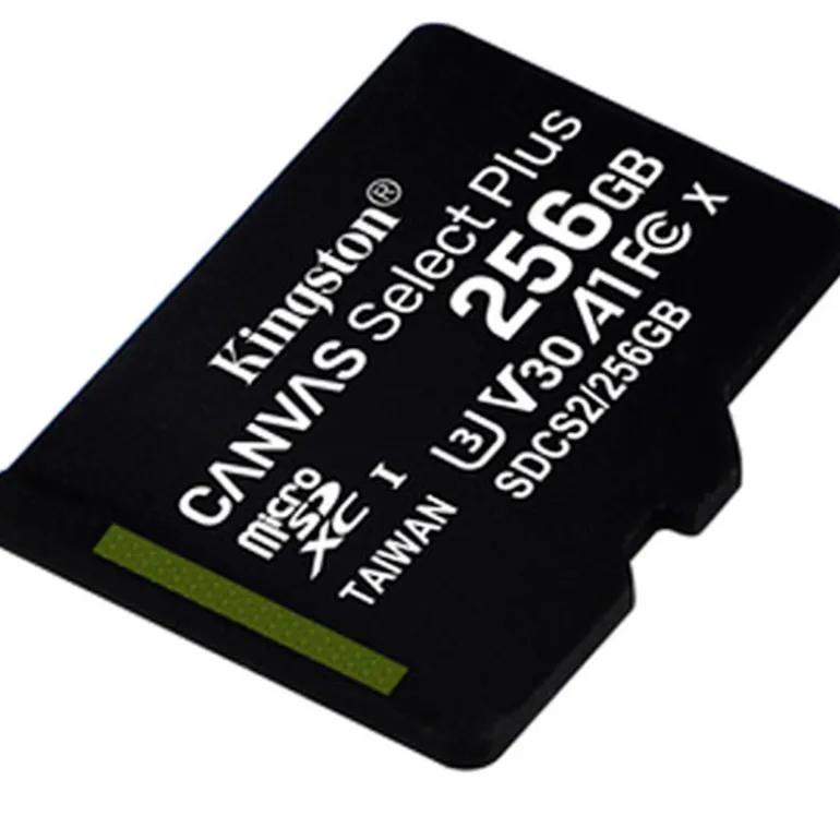 Tarjeta Memoria Kingston Canvas Select Plus microSDHC 256GB Clase 10 C/Adap