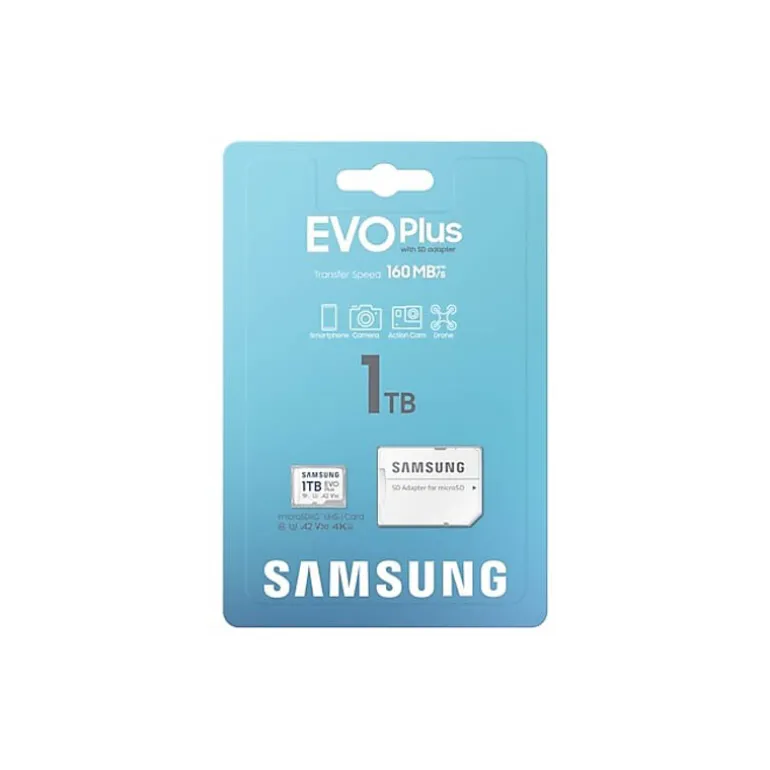 Tarjeta Memoria Samsung EVO Plus 2024 1TB Blanco + Adaptador SD