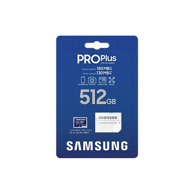 Tarjeta Memoria Samsung PRO Plus 2023 512GB Azul + Adaptador SD
