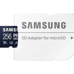 Tarjeta Memoria Samsung PRO Ultimate 256GB Azul + Adaptador SD