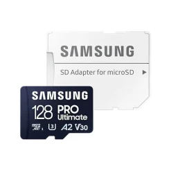 Tarjeta Memoria Samsung PRO Ultimate 128GB Azul + Adaptador SD