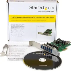 Tarjeta PCI Startech Adaptador PCI Express 7 Puertos USB 3.0
