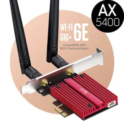 Tarjeta Red Cudy WE3000S AX5400 Wi-Fi 6 Bluetooth 5.2