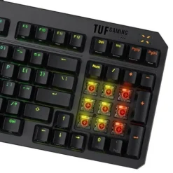 Teclado Asus TUF Gaming K3 Gen II ISO-ES RGB Switch RX Red Negro