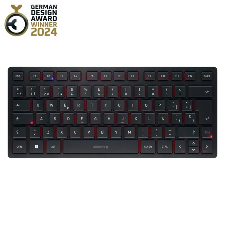 Teclado Cherry KW 9200 Mini Wireless Recargable Negro