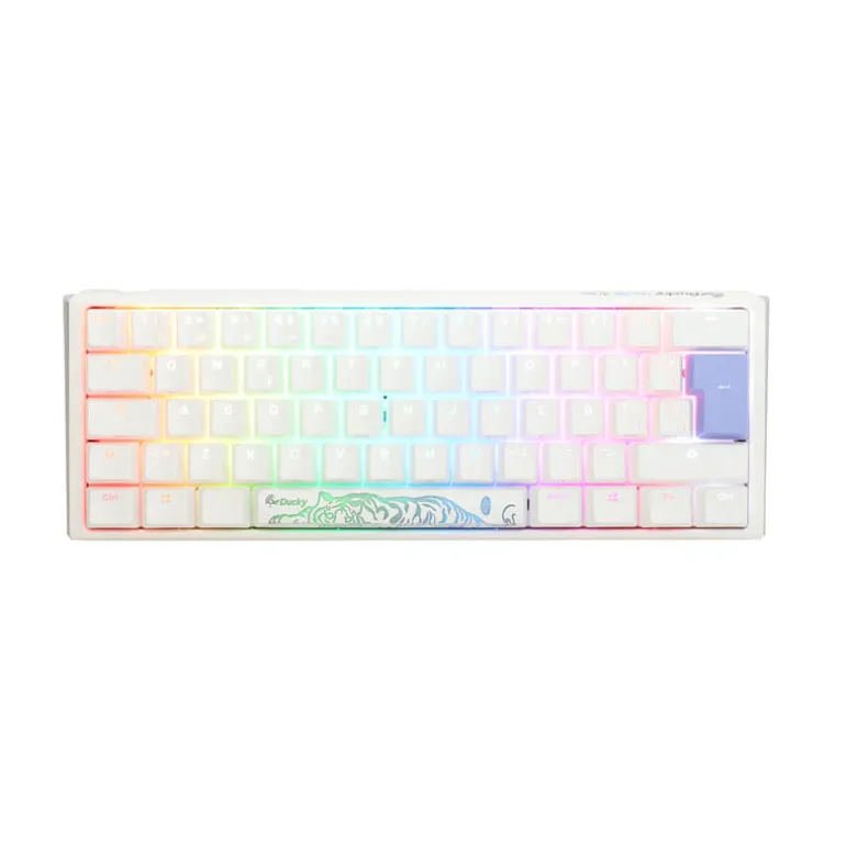 Teclado Ducky One 3 Classic Mini 60% Hot-Swap RGB MX-Clear Blanco