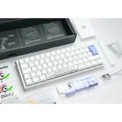 Teclado Ducky One 3 Classic Mini 60% Hot-Swap RGB MX-Silver Blanco