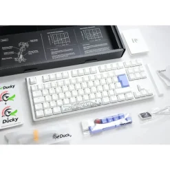 Teclado Ducky One 3 Classic TKL Hot-Swap RGB MX-Blue Blanco