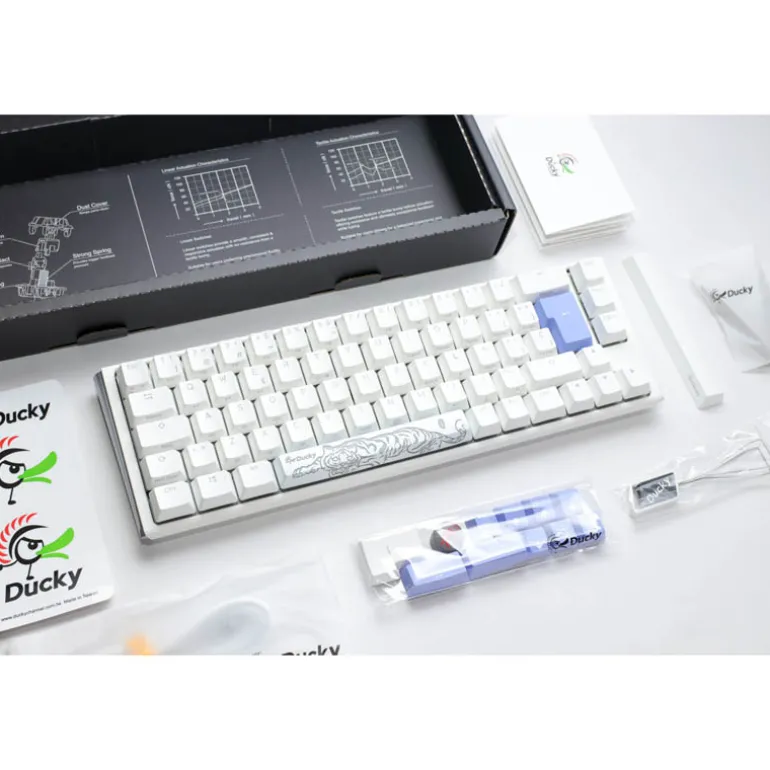 Teclado Ducky One 3 Classic SF 65% Hot-Swap RGB MX-Brown Blanco