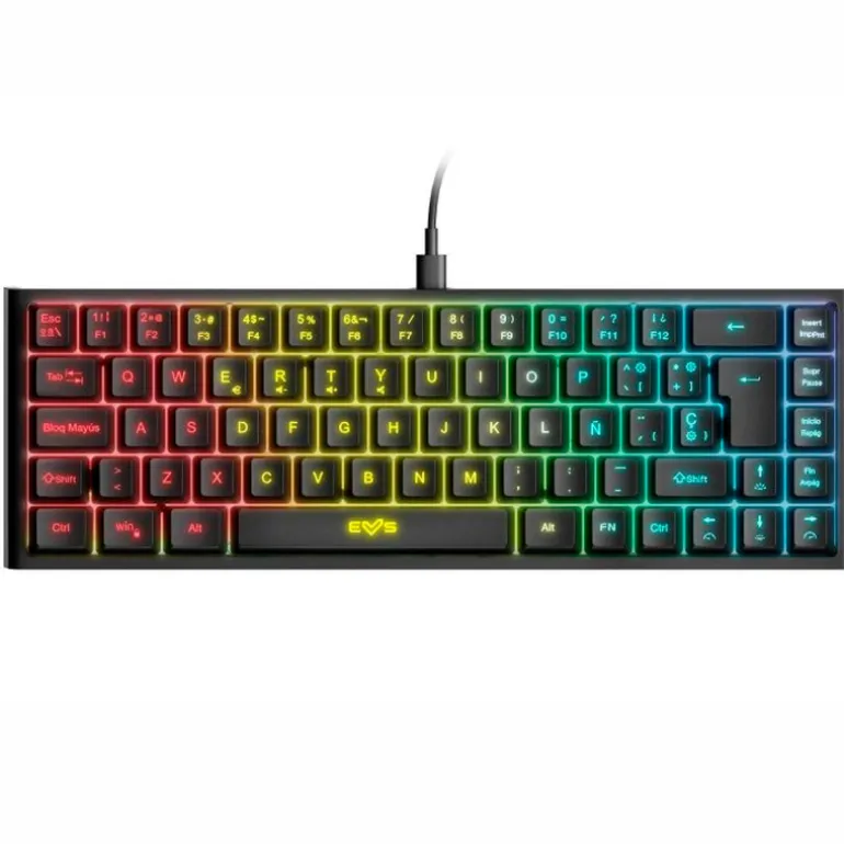 Teclado Energy Sistem ESG K4 Kompact-RGB ISO-ES Negro