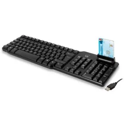 Teclado Ewent EW3252 ISO-ES Lector DNI Negro