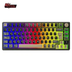 Teclado Gaming Royal Kludge RKM75 ISO-ES Hot-Swappable Switch Brown Wireless Phantom
