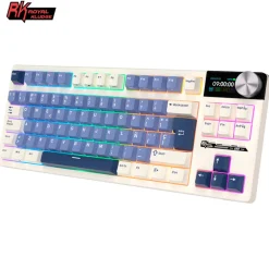 Teclado Gaming Royal Kludge RKS85 ISO-ES RGB Hot-Swappable Switch Beige Wireless Horizon Blue