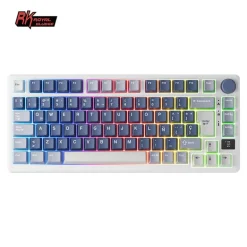 Teclado Gaming Royal Kludge RKM75 ISO-ES Hot-Swappable Switch Brown Wireless Ocean Blue