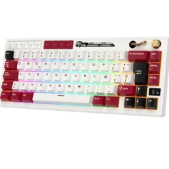 Teclado Gaming Royal Kludge RKM65 ISO-ES RGB Hot-Swappable Switch Cream Wireless Famicom