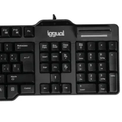 Teclado iggual CK-ID-DNI SMART Lector DNI Negro