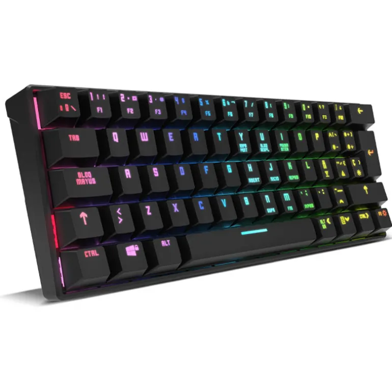 Teclado Krom Kluster Gaming RGB Outemu Red Negro