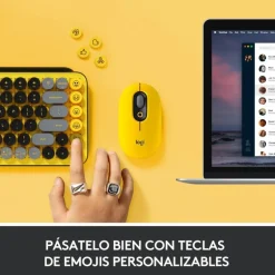 Teclado Logitech POP Keys Wireless Amarillo
